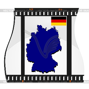 Изображение кадры с карты Германии - изображение векторного клипарта