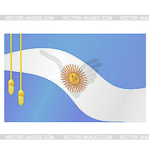 The flag of Argentina and - vector image