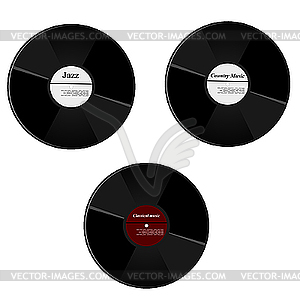 Vinyl discs - vector clip art