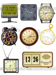 Collection of s clock - vector image