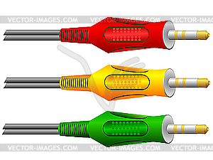 Цветные съемные разъемы - изображение векторного клипарта
