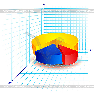 Color diagram with segments - vector EPS clipart