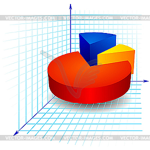 Красочная 3D графика пирог - графика в векторе