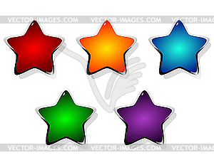 Colored stars - vector clip art