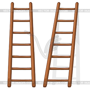 Wooden staircase - vector clip art