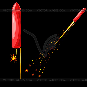 The rocket for fireworks - vector image