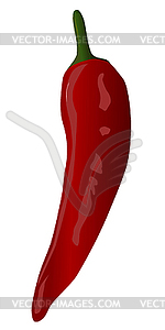 Красный перец - изображение в векторном виде