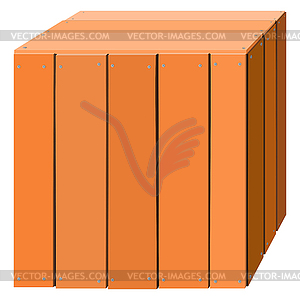 A wooden box - vector clipart