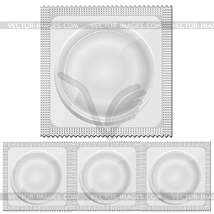 Package of condoms. - stock vector clipart