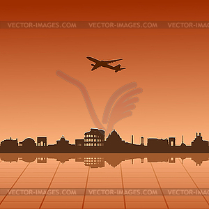 Urban landscape of Rome - vector image