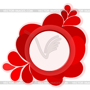 Background with red drops - vector image