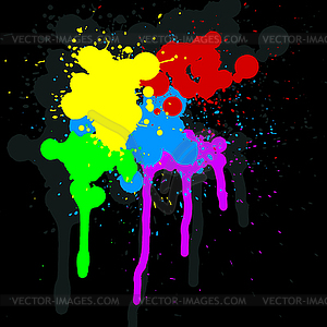 Абстрактный фон с цветными пятнами - векторное изображение