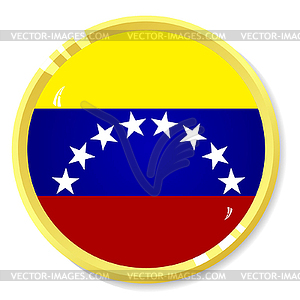 Button with flag Venezuela - vector clip art