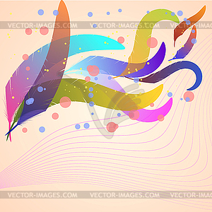 Background with feathers - vector image