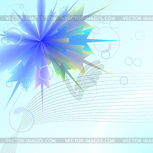 Background with blue flower - vector clip art