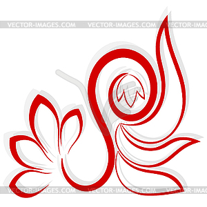 Abstract flower. - vector clip art