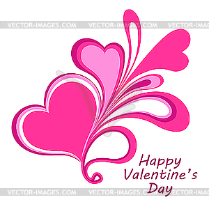 Valentines composition of the hearts.  - royalty-free vector clipart