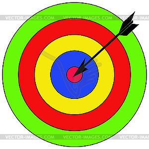 Circle and dart - vector image