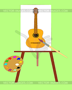 The Picture with music instrument - vector image
