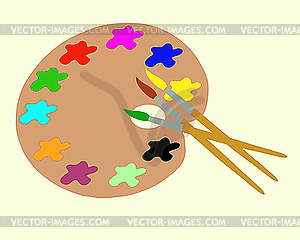 The Instrument of the artist - vector clip art