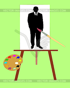 The Picture with man - vector image