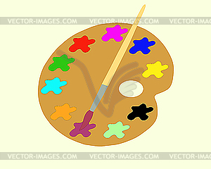 The Instrument of the artist - vector clipart