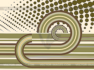 Abstract circles and stripes - vector image