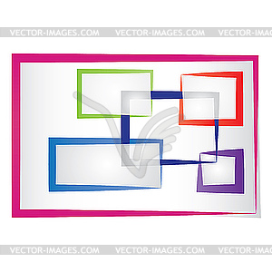 Abstract colored frames - vector clipart