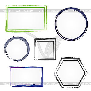 Set of painted frames - vector clip art