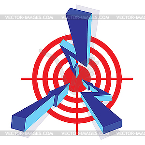 Arrows to target - vector image