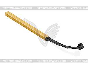 Burned match - vector clipart