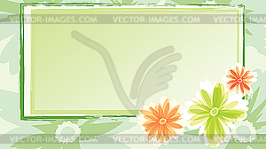 Festive card with flowers - vector image