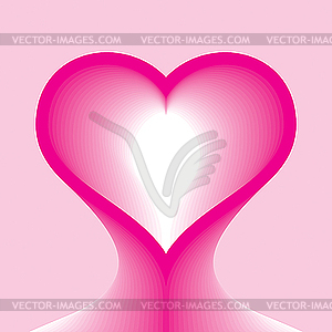 Heart form head - vector clipart