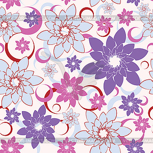 Flower seamless background - vector clip art