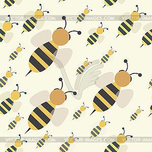 Абстрактной пчелиный рой бесшовные - векторизованное изображение клипарта