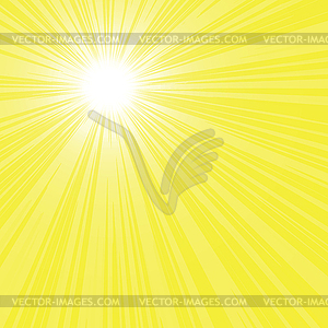 Bright sun rays background - vector clipart