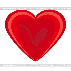 Heart of red - vector image