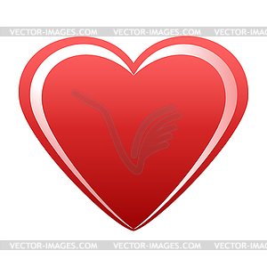 Сердце красное с белым моменты - изображение в формате EPS