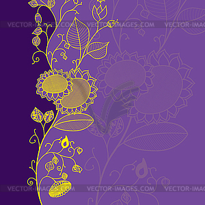 Flower card - vector clip art