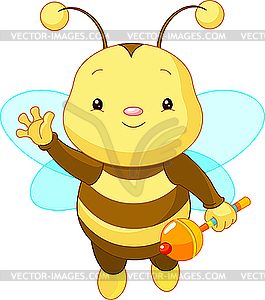 Cute baby Bee - vector clipart