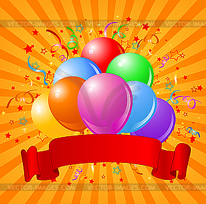 Birthday balloons - vector EPS clipart