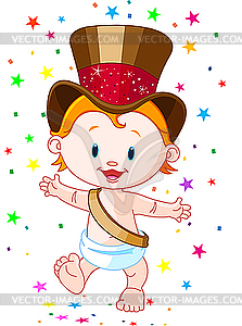 New Year baby - vector image