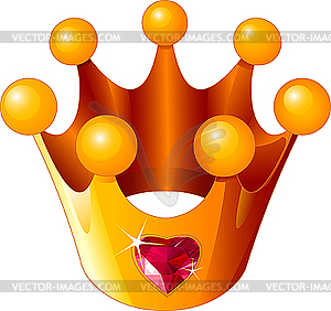 Love Princess crown - vector clip art