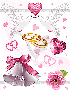 Wedding card - vector clip art