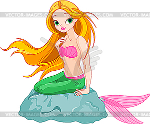 Beautiful Mermaid - vector image