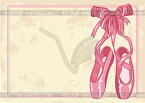 Ballet slippers background - vector image