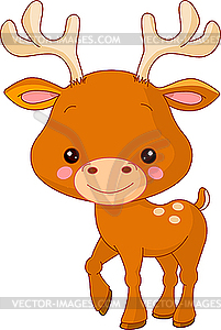 Funny Deer - vector clipart