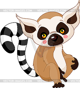 Funny Lemur - vector clipart / vector image