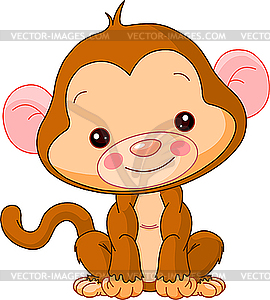 Funny Monkey - vector image