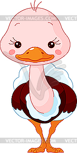 Funny Ostrich - vector clipart